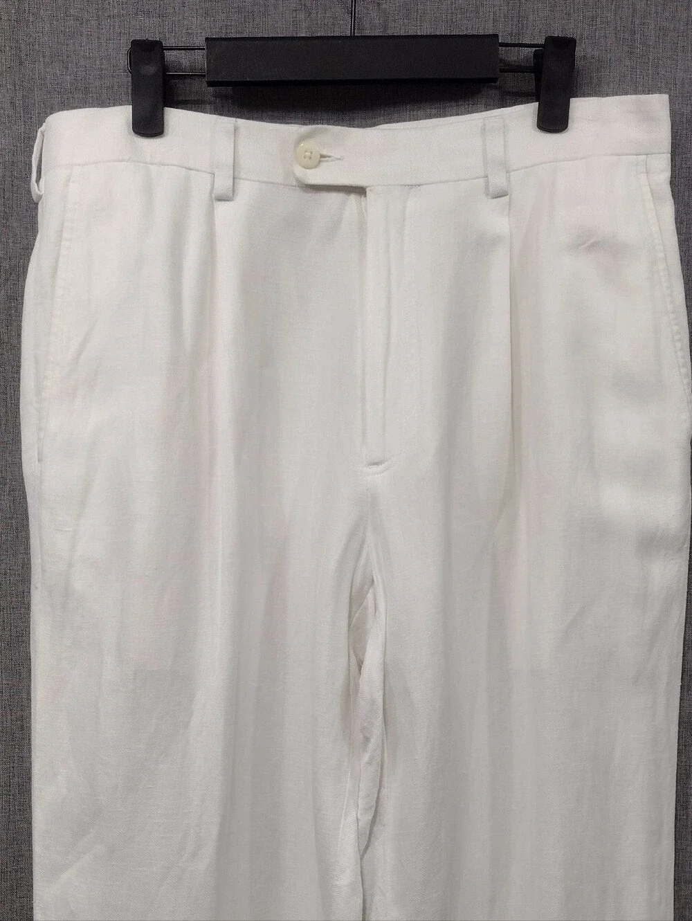 Cubavera Linen Rayon Men's Dress Pants - Straight Leg 32X30 White Office Career